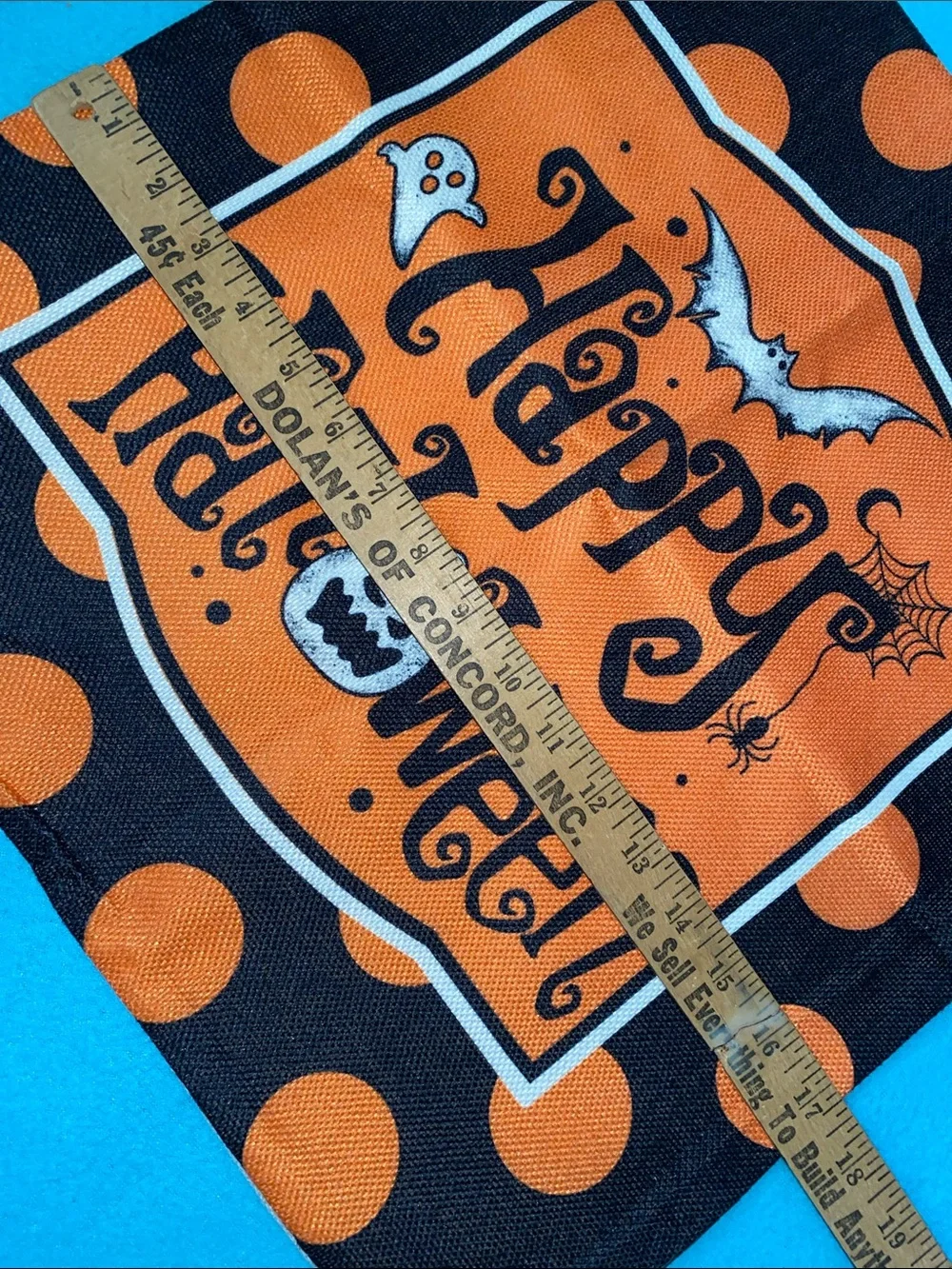 HALLOWEEN pillow cover square decor zipper opening orange black NEW 17” X  17”